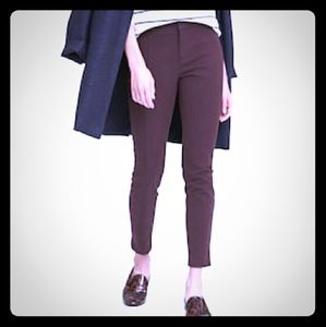Burgundy ankle pant